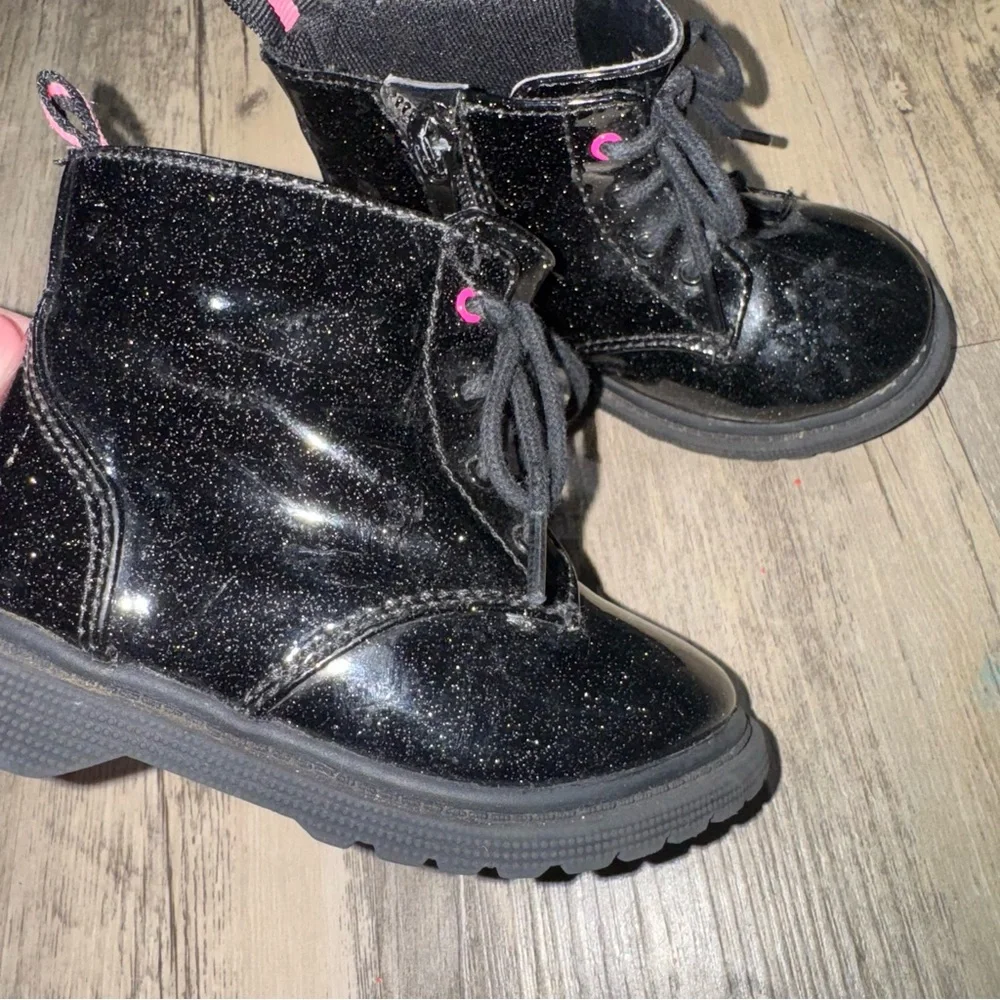 Wonder Nation Glittery Black Kids Boots